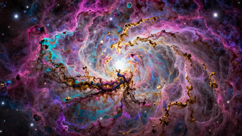 Cosmic Drift vivid nebula Frame TV art