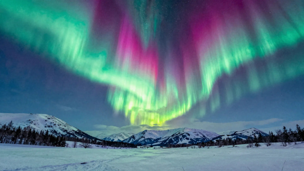 Vivid watercolor northern lights Frame TV art