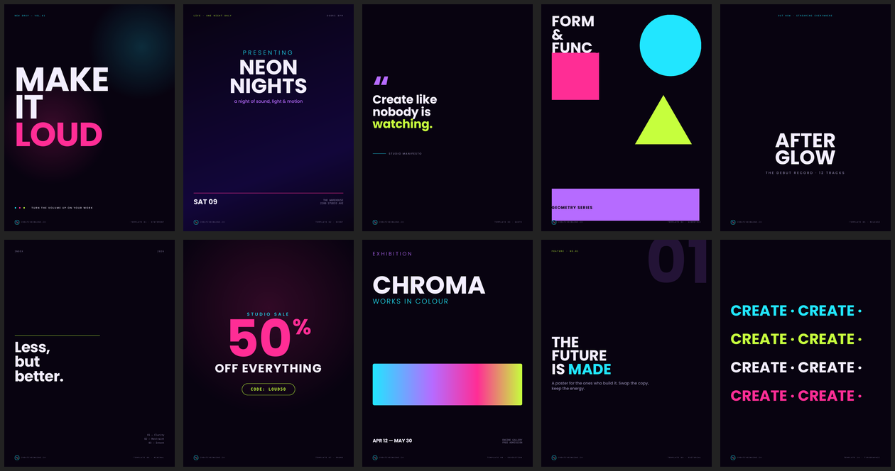 Poster Builder — Print Templates