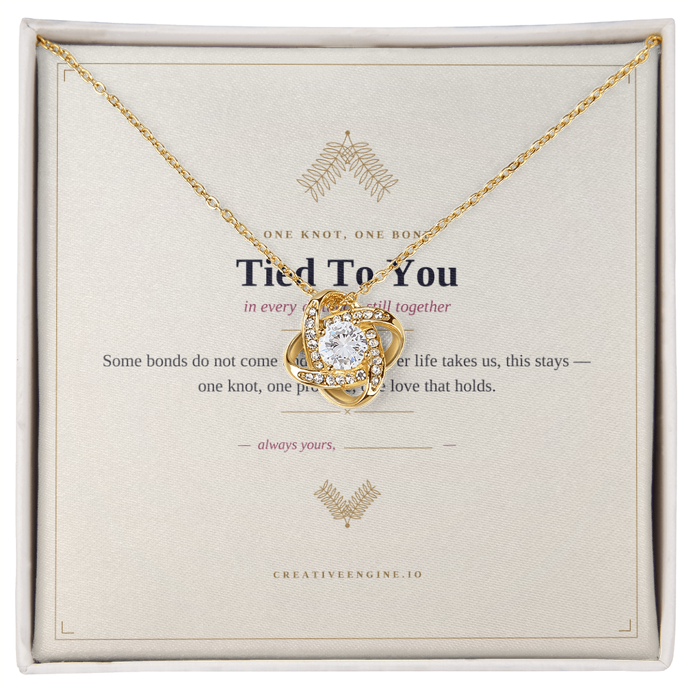 The Keepsake — "Tied To You" Love Knot Necklace with Hand-Illustrated Card