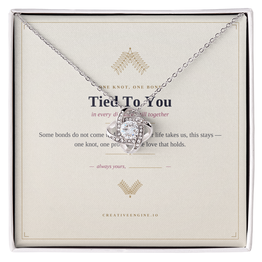 The Keepsake — "Tied To You" Love Knot Necklace with Hand-Illustrated Card