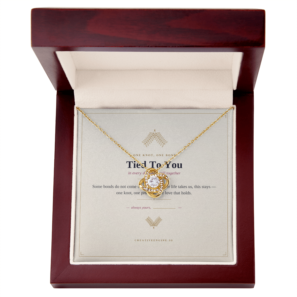 The Keepsake — "Tied To You" Love Knot Necklace with Hand-Illustrated Card