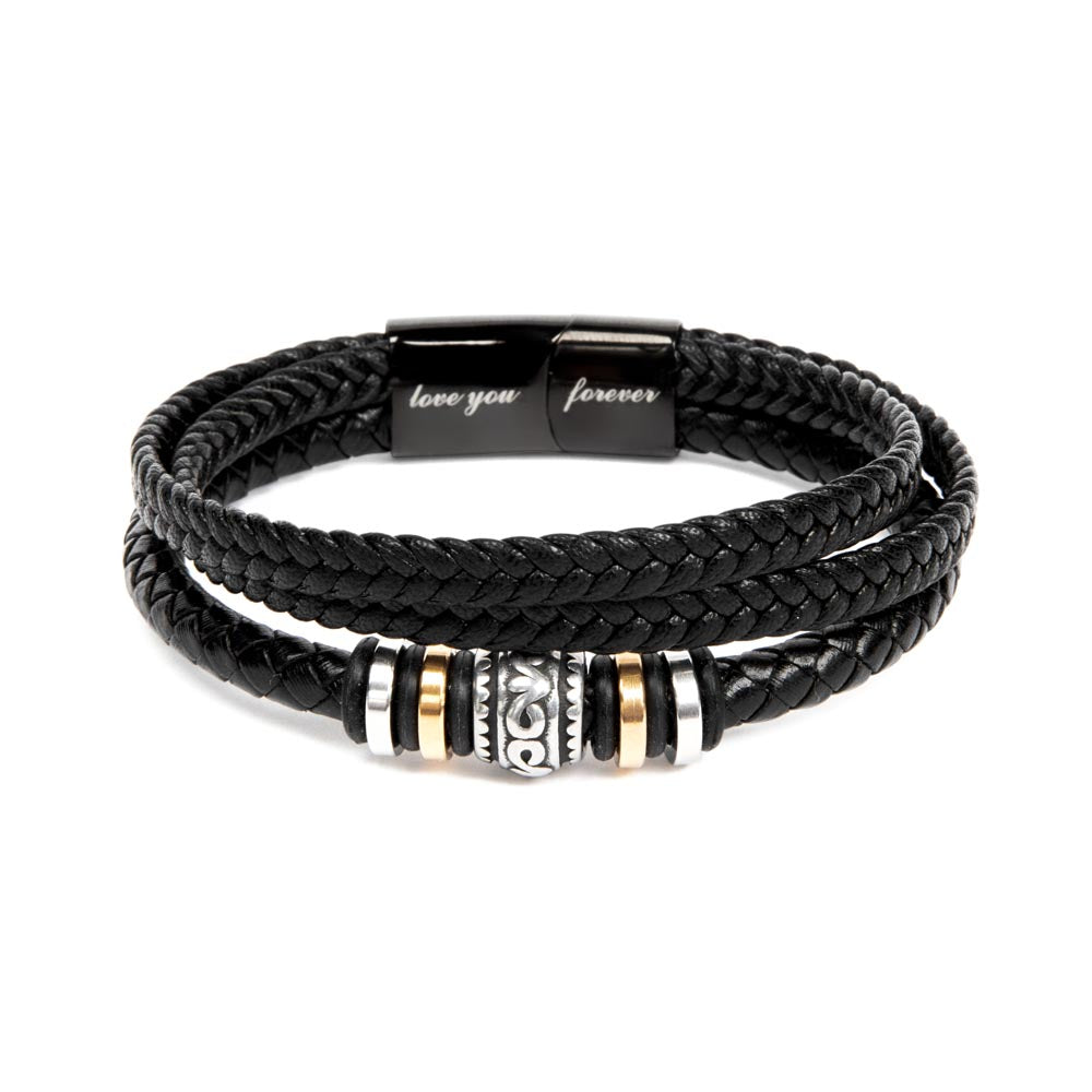 The Keepsake — "To My Son" Leather Bracelet with Hand-Illustrated Card