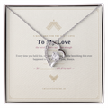 The Keepsake — "To My Love" Heart Necklace with Hand-Illustrated Card