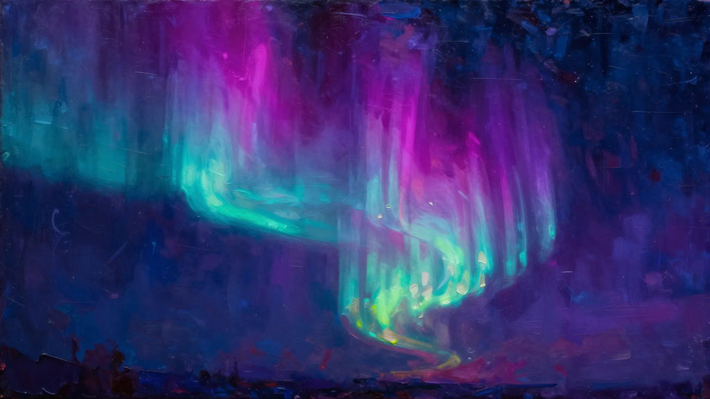 Neon aurora Frame TV art
