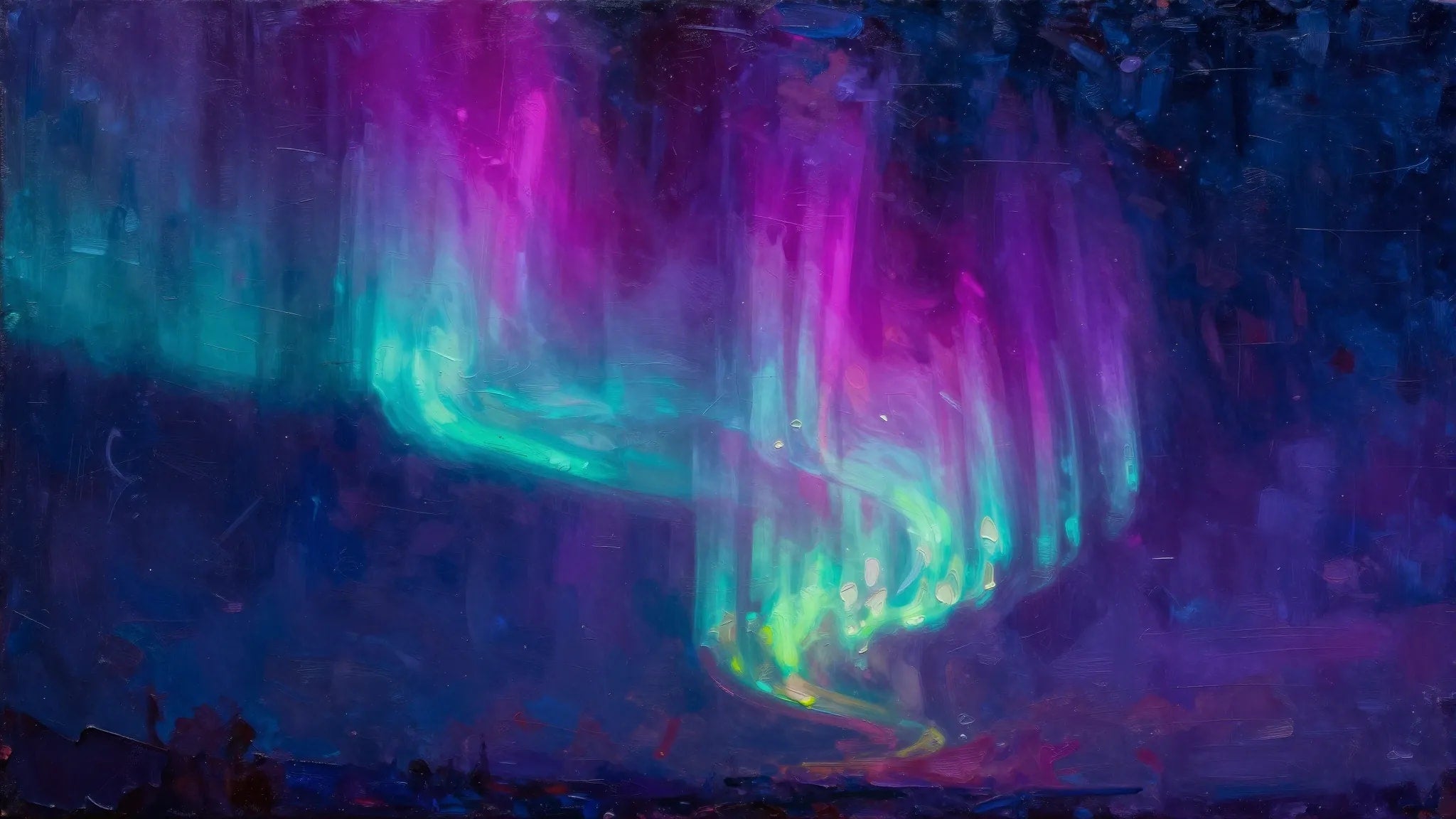 Neon aurora Frame TV art