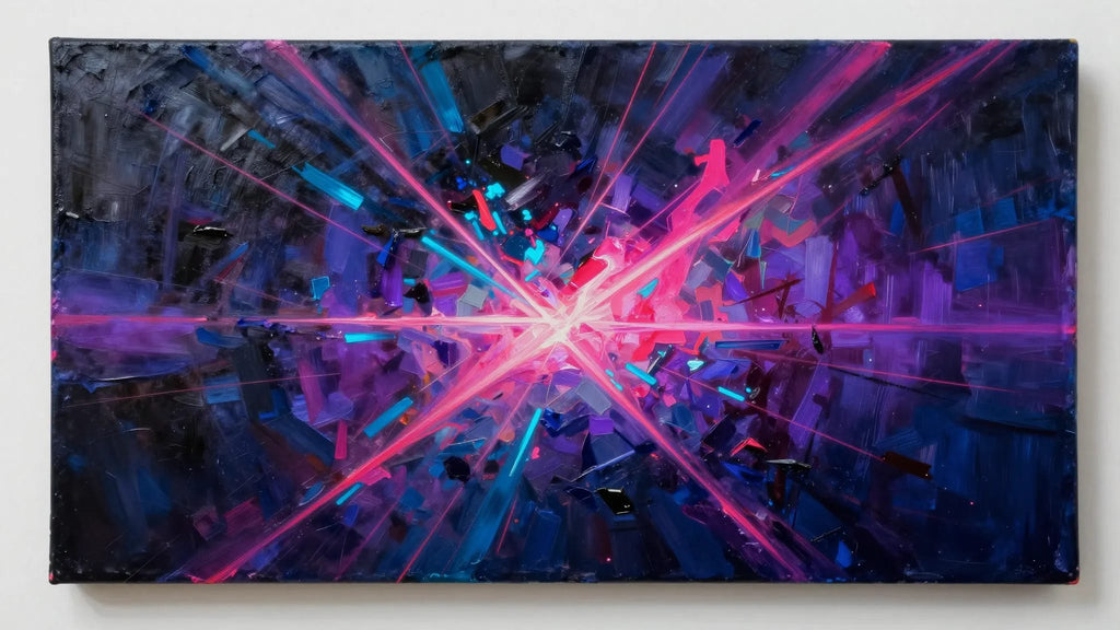 Neon diagonal energy Frame TV art