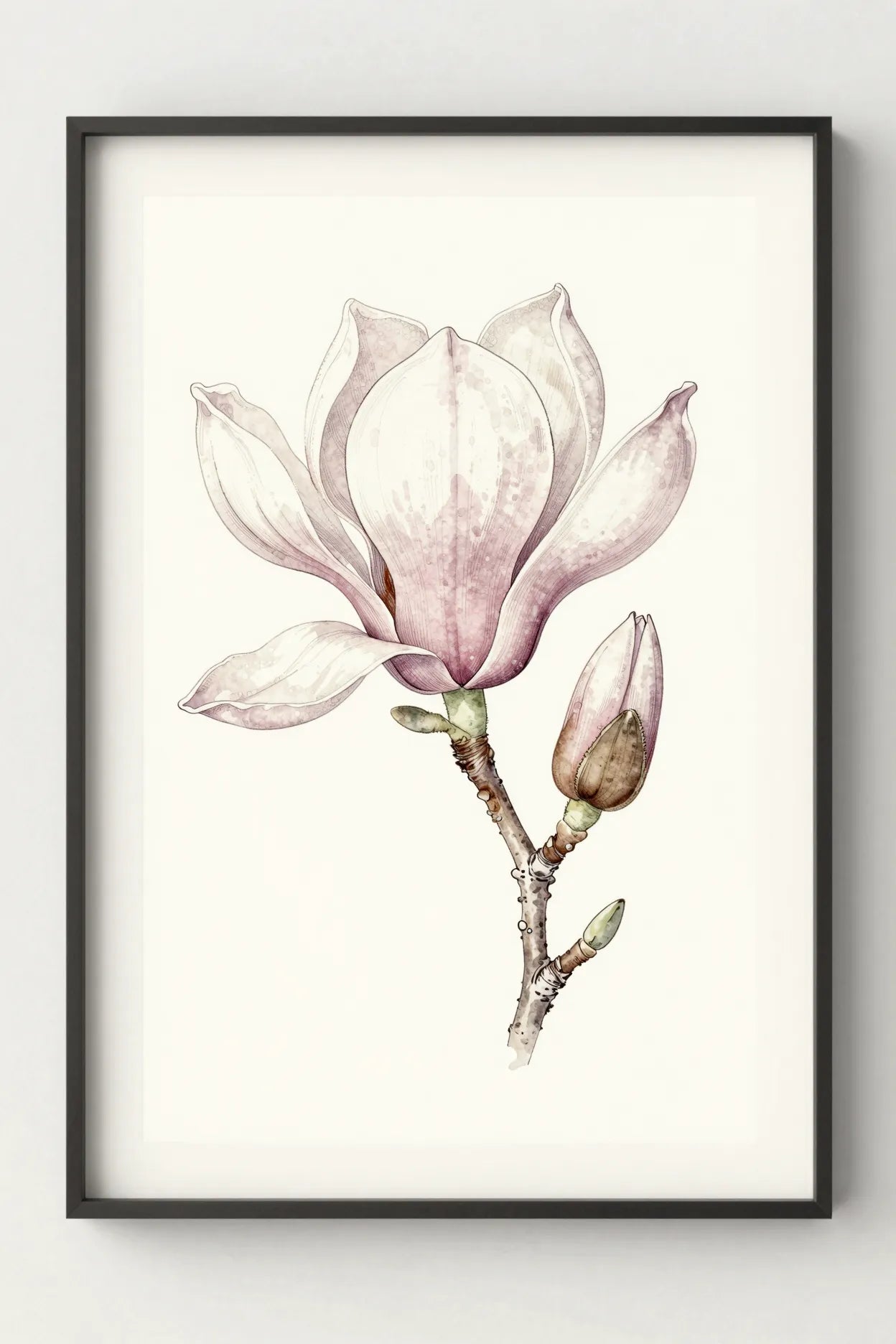 Refined magnolia botanical print