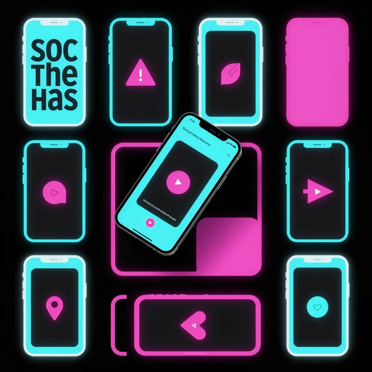 Neon Social Pack brand graphic