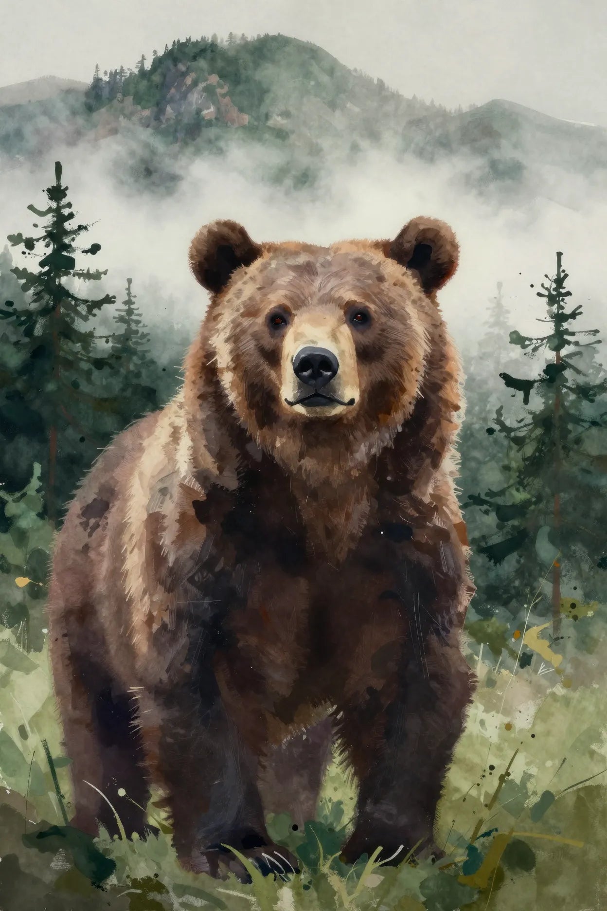Kindred bear print 2:3 — Strength