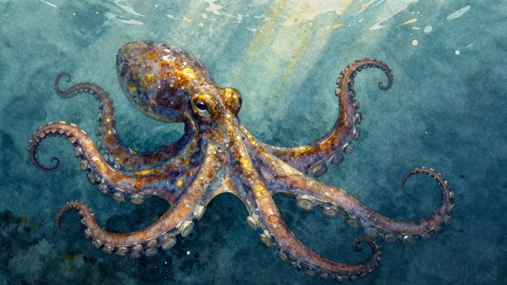 Watercolor octopus