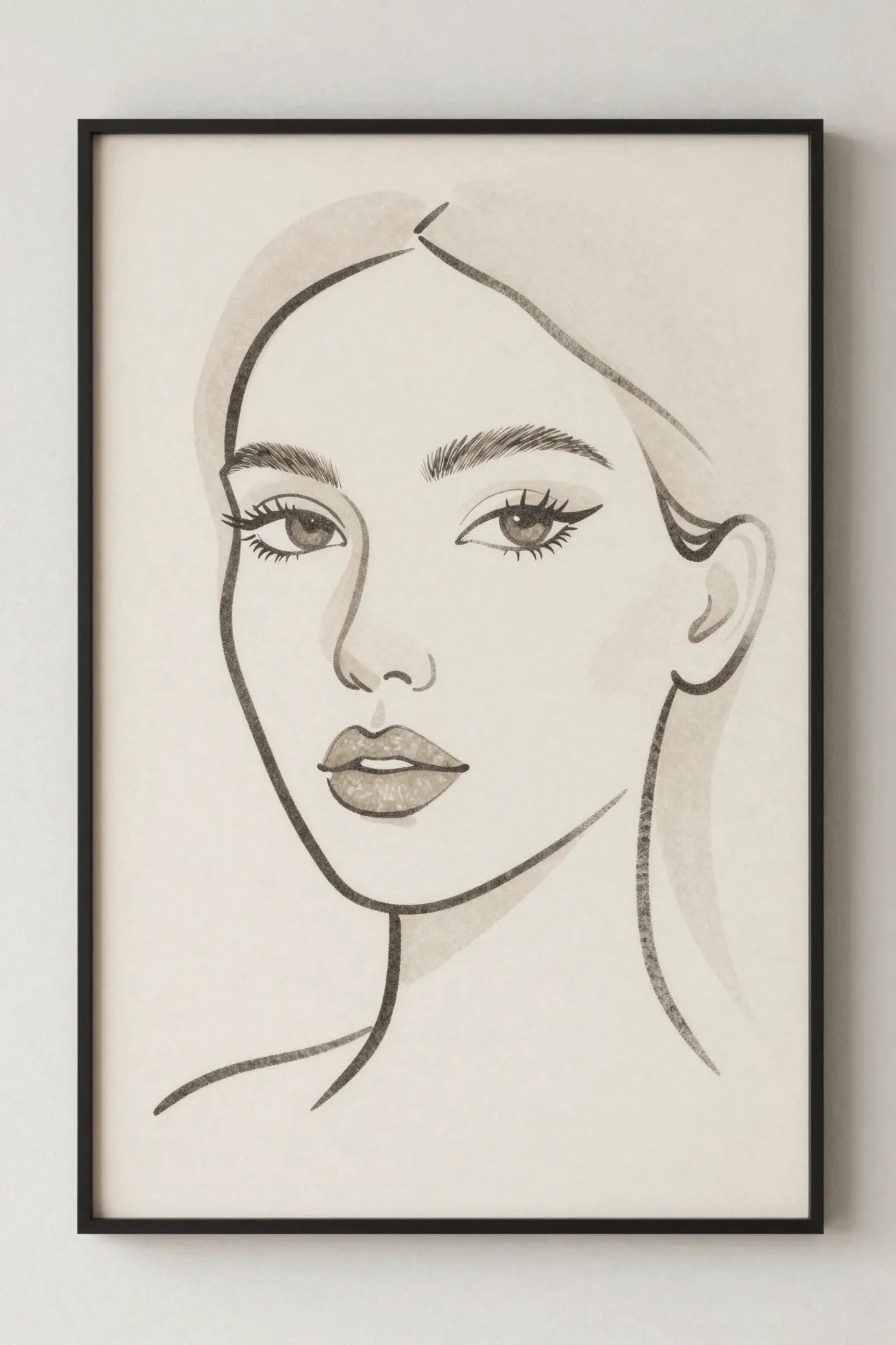Refined line-art face print