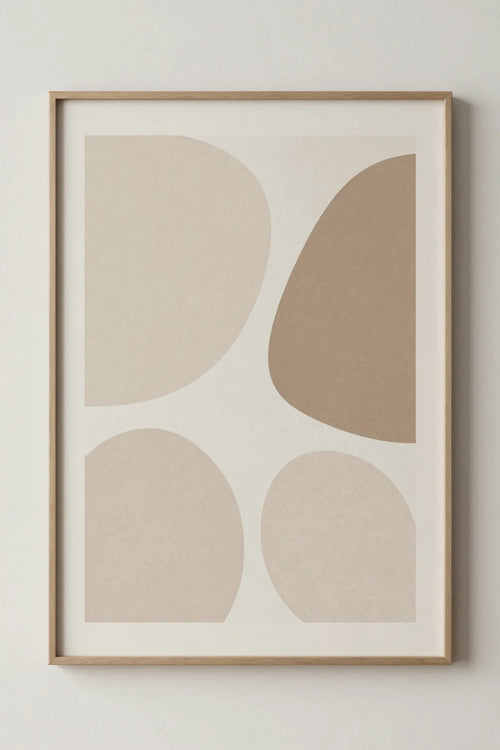 Refined abstract organic shapes print