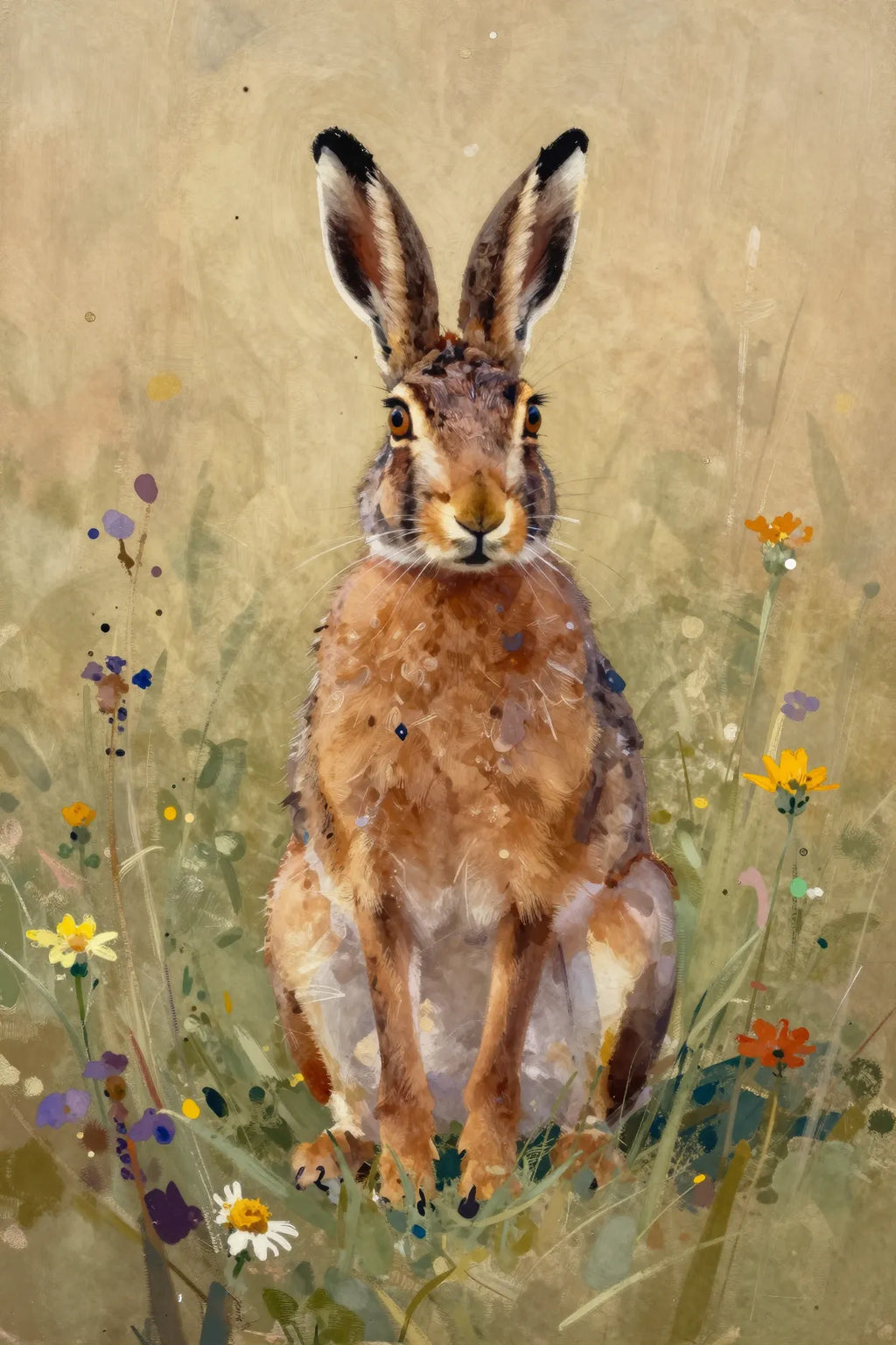 Kindred hare print 2:3 — Courage