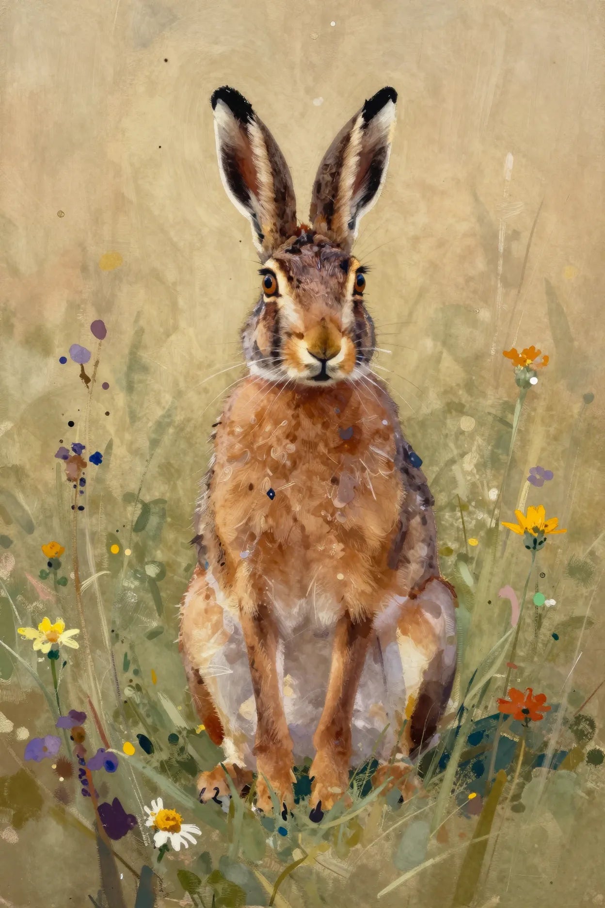 Kindred hare print 2:3 — Courage