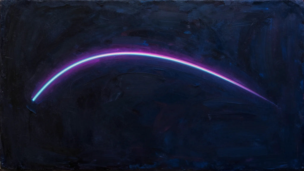 Minimal neon arc Frame TV art