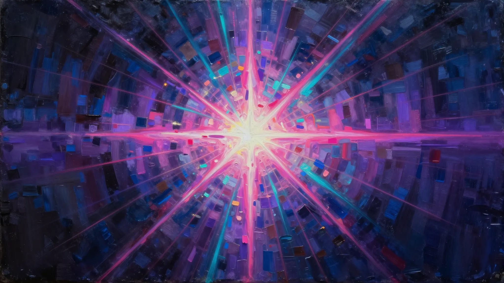 Neon burst Frame TV art