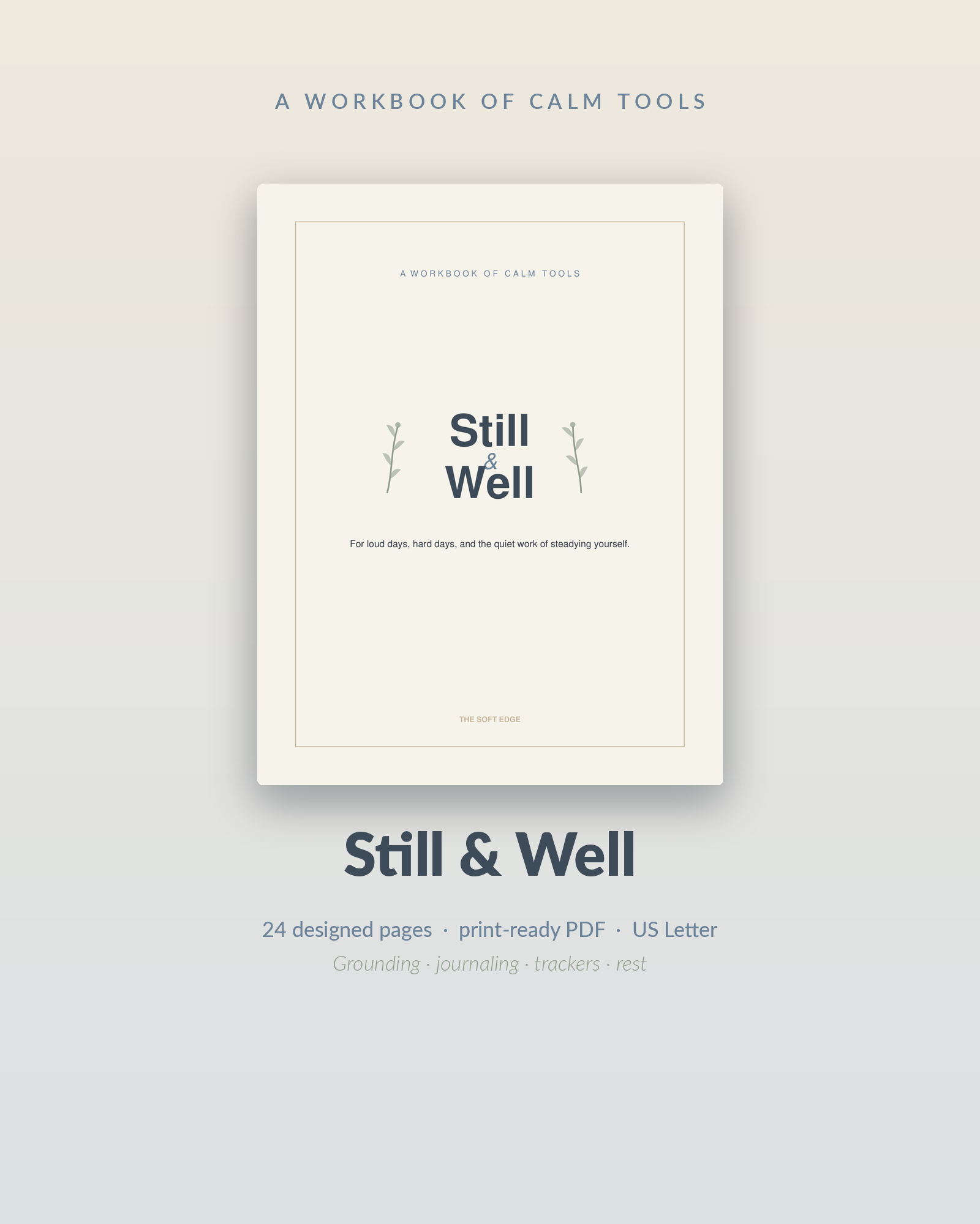 Still & Well printable wellness workbook cover