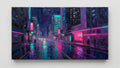 Neon cyberpunk cityscape Frame TV art